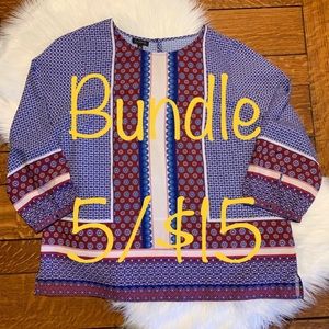 Talbots • 3/4 sleeve blouse Sz L